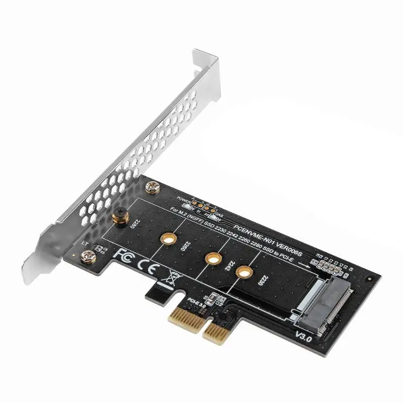 

M.2 NVMe SSD NGFF TO PCIE X1 Adapter M Key Interface Card Support PCI Express 3.0 x4 2230-2280 Size m.2 NVME