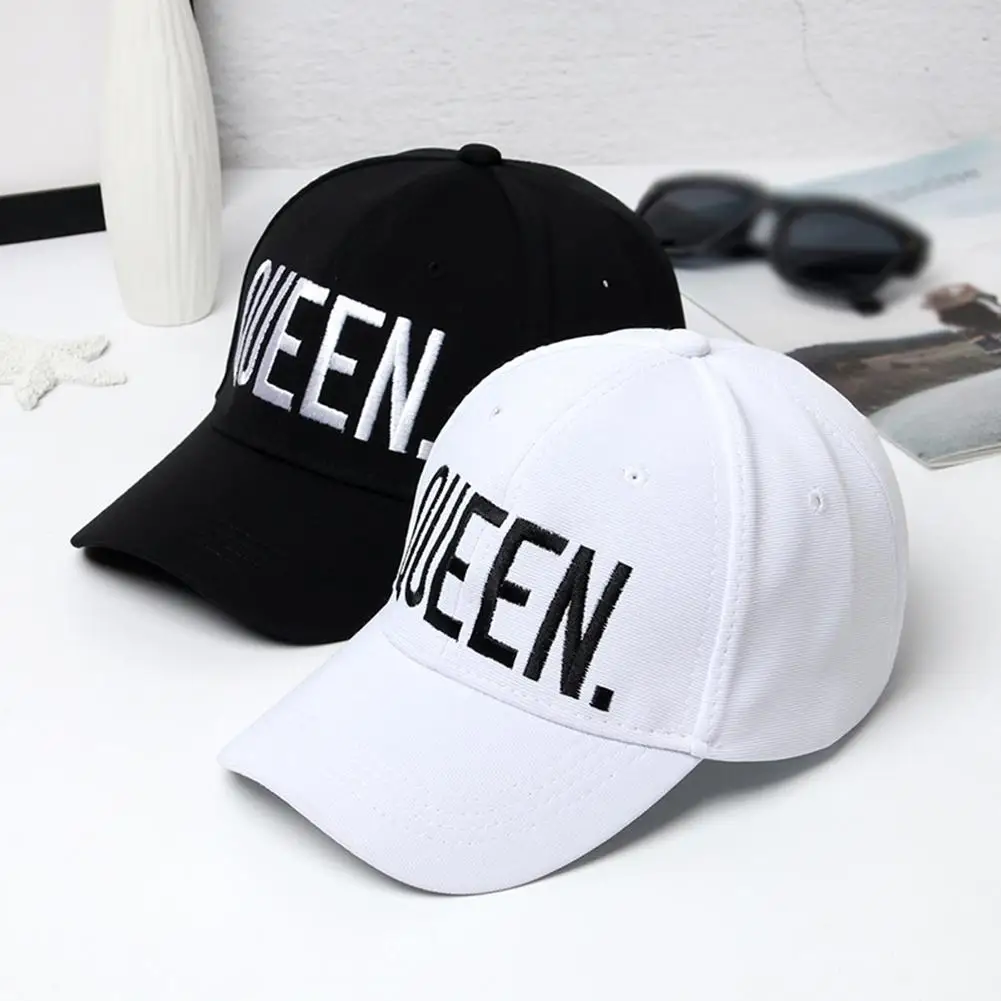 KING QUEEN Бейсбол кепки Snapback для мужчин женщин козырек папа Bone Белый Черный буквы
