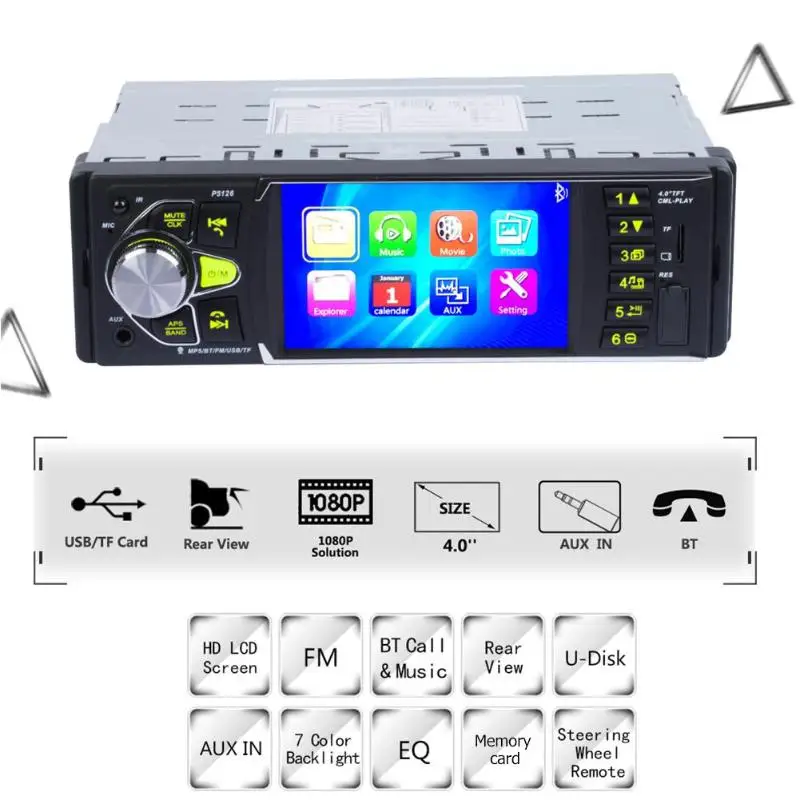 

VODOOL 4.0inch Car Radio Stereo Player Bluetooth MP5/FM Transmitter Rear View Camera with Remote Control Car MP4 MP5 Player