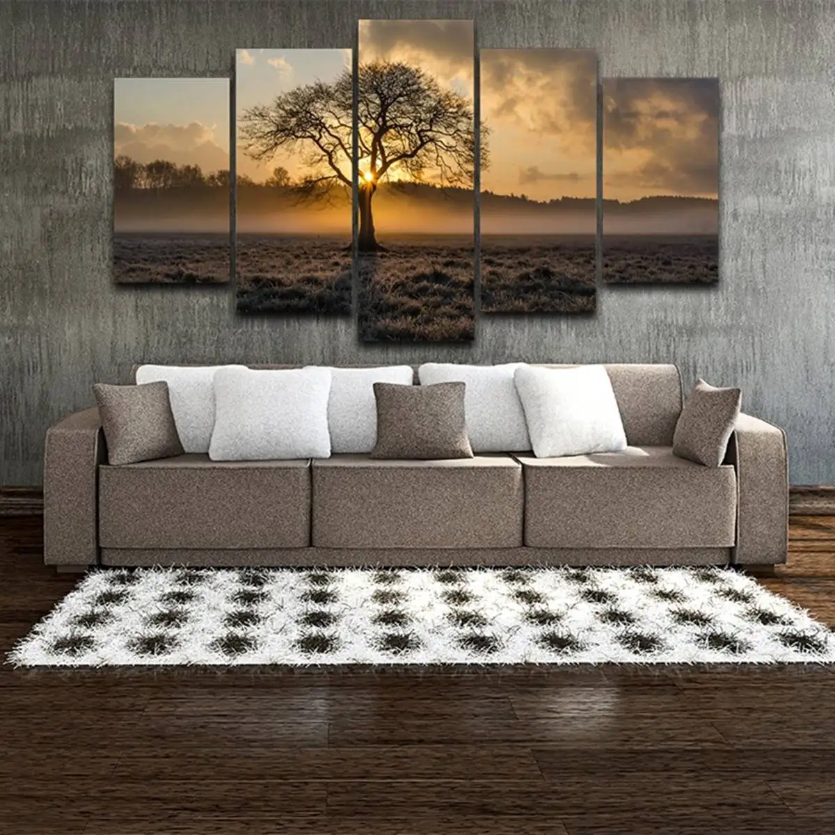 5Pcs/Set Unframed Living Room Home Decoration Art Painting Inkjet