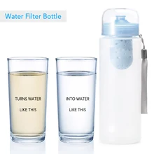 750 ml фильтр для воды бутылки очиститель Открытый безопасности Выживание Отдых на природе аварийного бутылка с фильтром для воды очиститель