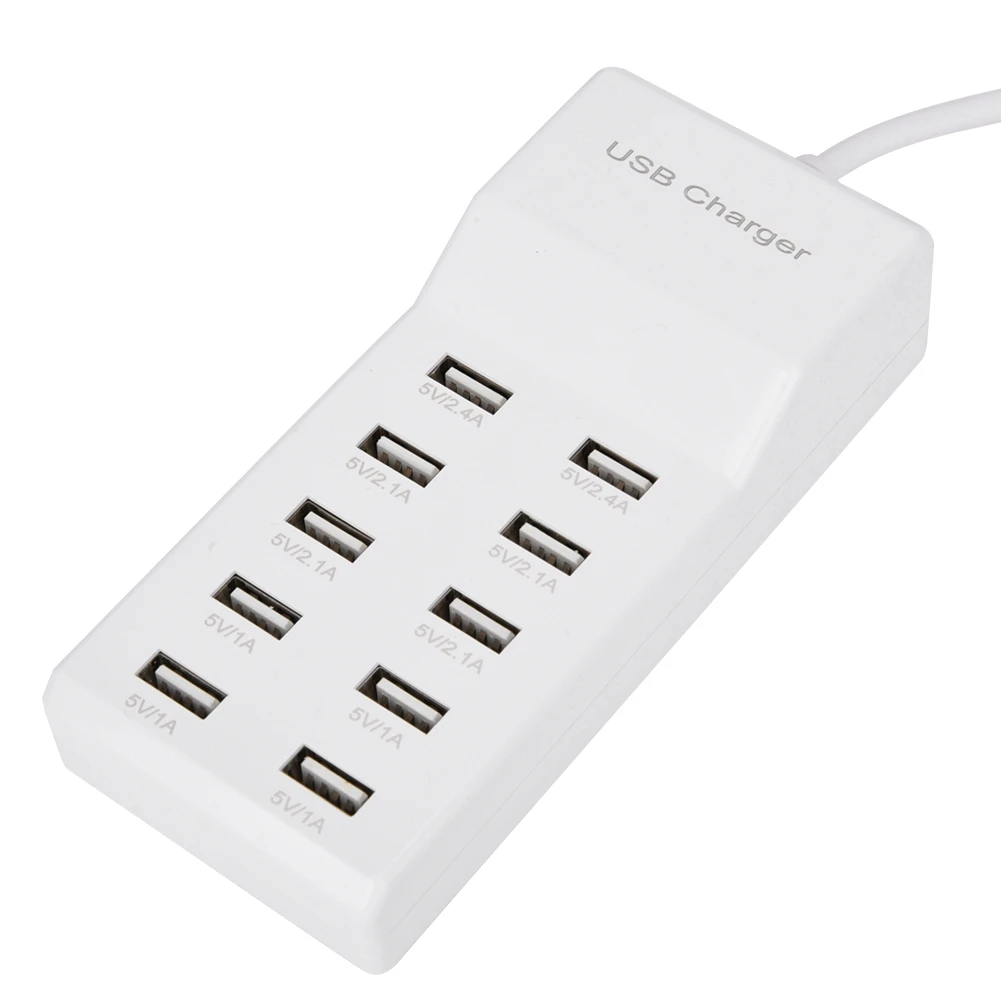 Топ sale10 port 5V12A быстрый USB зарядное устройство концентратор адаптер питания 100 240