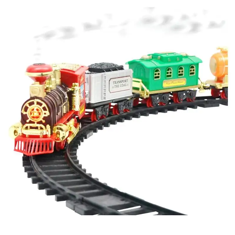 

Classic Electric Dynamic Steam RC Track Train Set Simulation Model Toy For Children Rechargeable Children Remote Control Toy Se