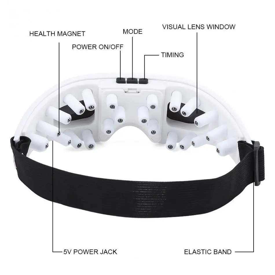 Электрическая маска для массажа глаз магнит Вибрационный прибор для ухода за глазами анти усталость морщины вокруг глаз уход