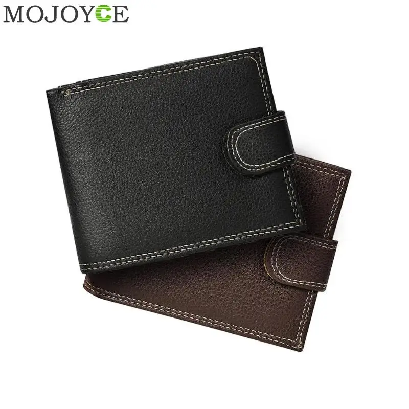 

2019 Wallet Men Leather Short Man Wallets With Coin Pocket Man Purse leather Money Bag Wallets for Male Card Holder