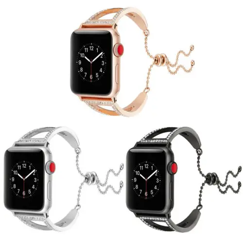 Сменный ремешок для часов Дамский Браслет манжета наручные часы Apple Watch iWatch 38 мм 42