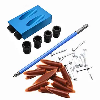

28pcs/set 15 Degree Angle Oblique Hole Locator Hole Jig Kit for Woodworking Houtbewerking Hoek Boren Gaten Gids Hout Gereedschap