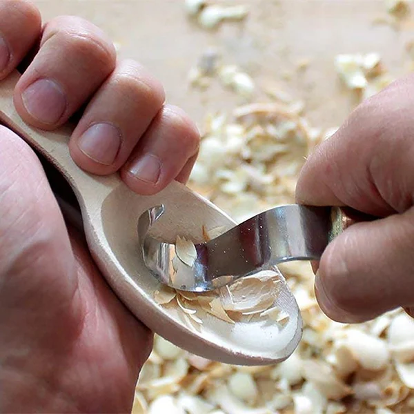 

2Pcs/Set Spoon Carving Cutter Set Woodcarving Crooked Hooked Whittling Cutter Tools Kit E2S