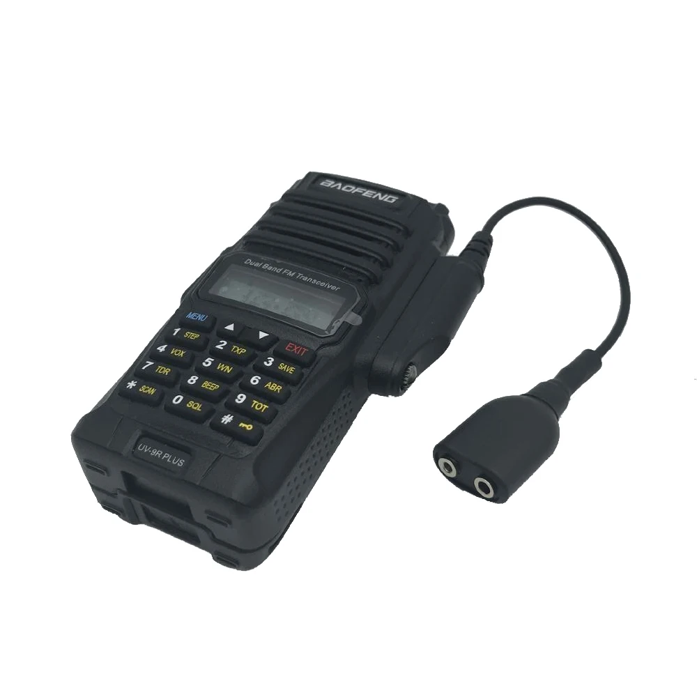 Walkie Talkie аудио адаптер K интерфейс 2Pin гарнитура порт аксессуары для Baofeng UV9R BF-9700 BF-A58 двухсторонняя Замена радио