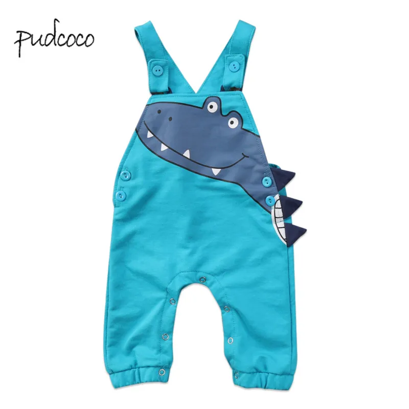 

Pudcoco Brand New Infant Baby Boy Girl Sleeveless Dinosaur Jumpsuit Outfit