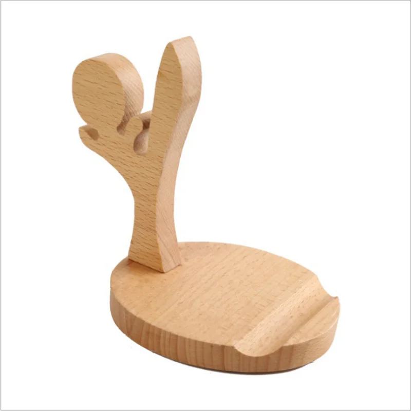 

Universal Unique Wooden Kufung Style Cellphone Holder Stand Bracket For Iphone For Samsung For Xiaomi Smart Phones Portable