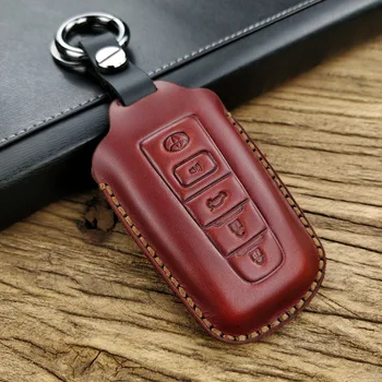 

CICICUFF Quality Oil Wax Genuine Leather Car Key Case for 2018 Toyota New Camry Dedicated Leather Key Bag Keys Cover j