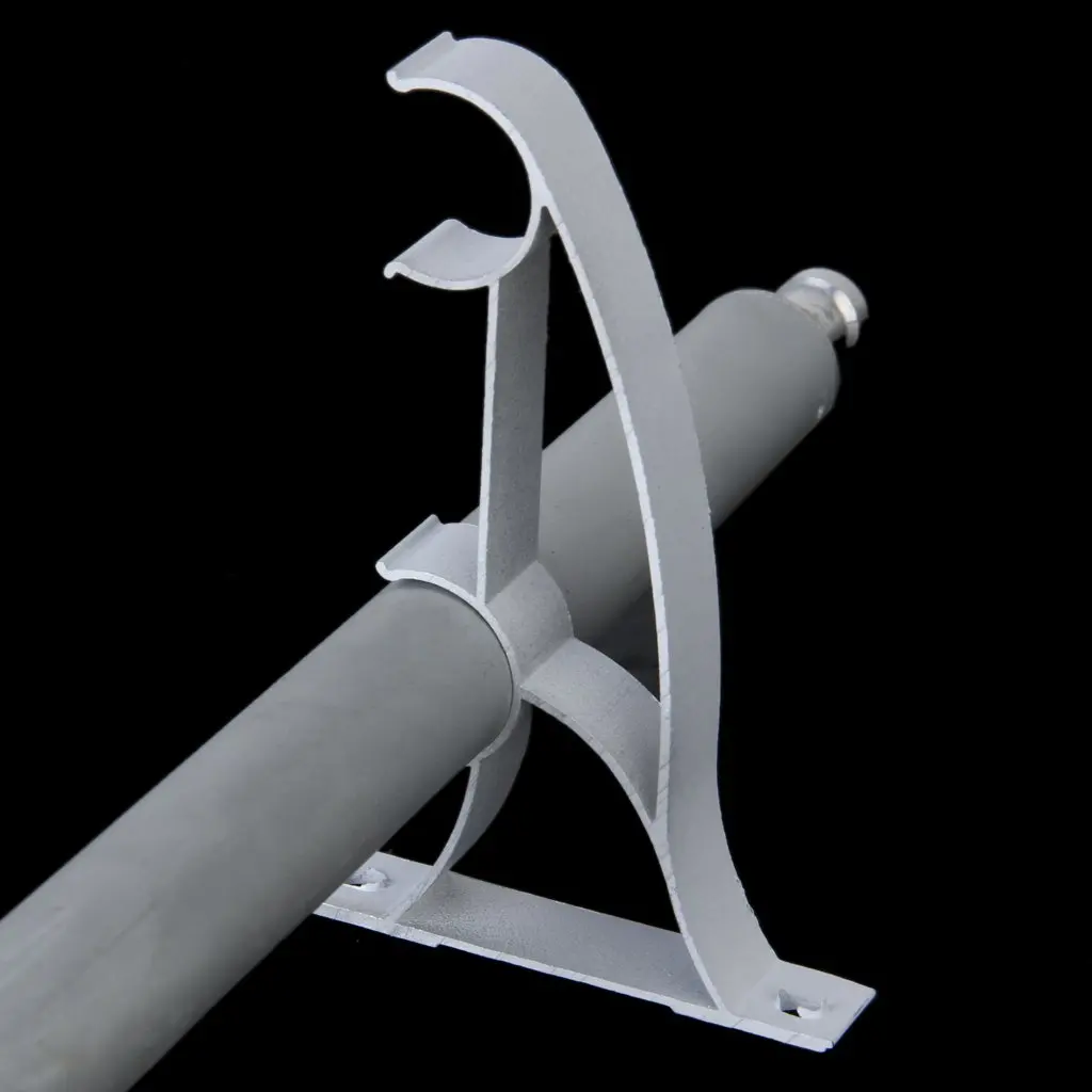 

2pcs Metal Double Curtain Rods Curtain Poles Brackets 25mm