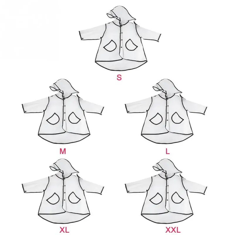 Детский плащ-дождевик Прозрачный матовый Детский дождевик для девочек Водонепроницаемый плащи на открытом воздухе Пеший Туризм Путешествие дождь снаряжение, куртка для детей