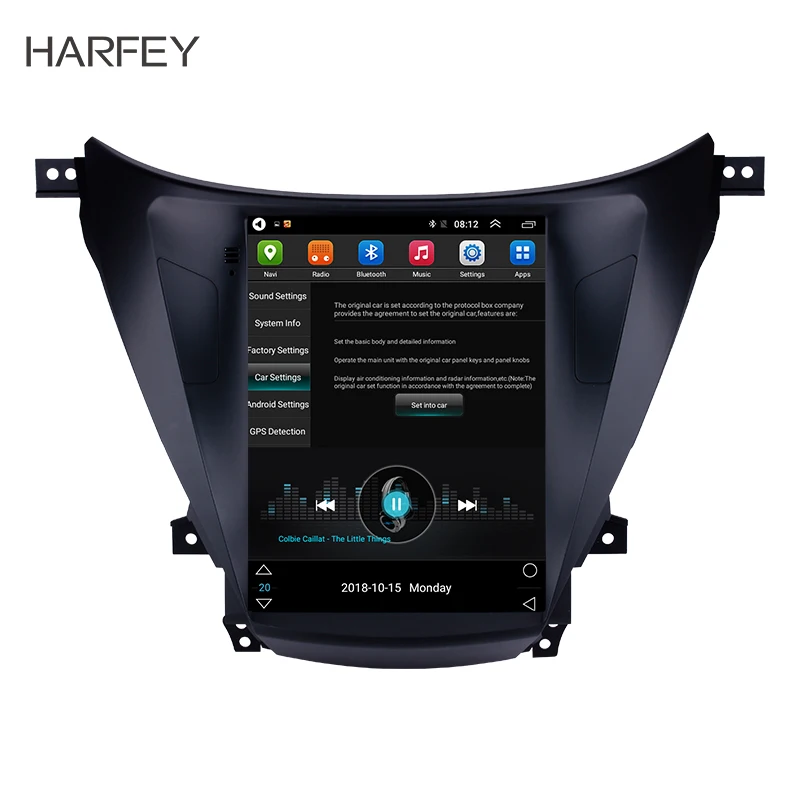 Harfey Auto Stereo GPS navigation Android 9.1 Car Head Unit DVD Player 9.7&quot for 2012 2013 2014 Hyundai Avante Elantra SWC 4G LTE |