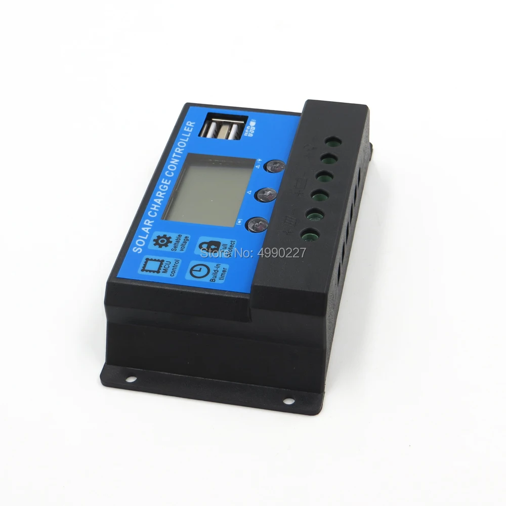 

20PCS X 24V 12V Auto Solar Panel Battery Charge Controller 20A LCD Solar Collector Regulator with Dual USB Wholesale