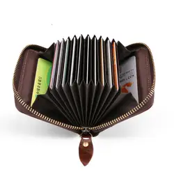 Натуральная кожа маленький женский мужской кошелек держатель для карт кошелек 692-40 модный карман на молнии кошелек сумка Rfid кошелек