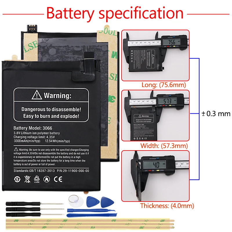 3300 мАч высокое качество батарея для Ulefone X 3066 аккумуляторная AKKU ACCU PIL телефон с