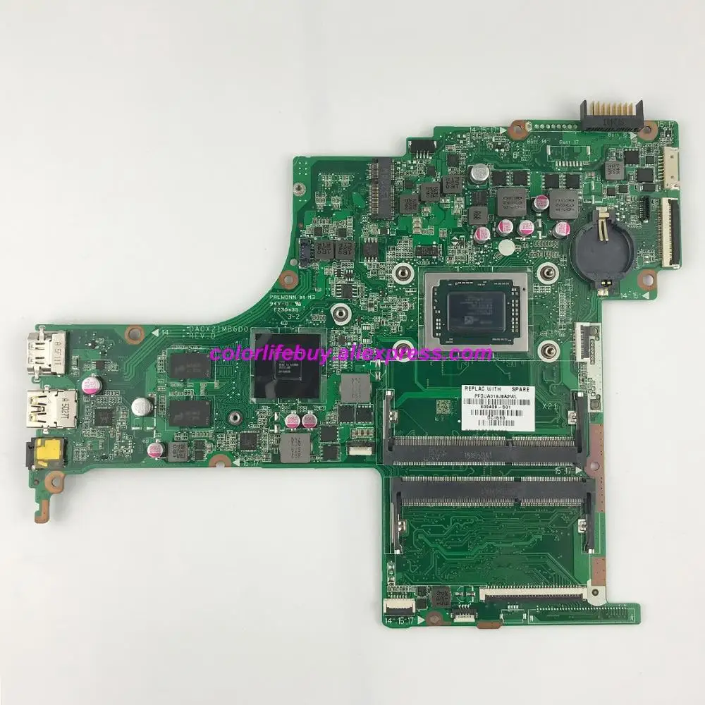 

Genuine 809408-501 809408-001 DA0X21MB6D0 R7M360/2GB A10-8700P CPU Laptop Motherboard for HP 15-AB Series 15Z-AB00 NoteBook PC