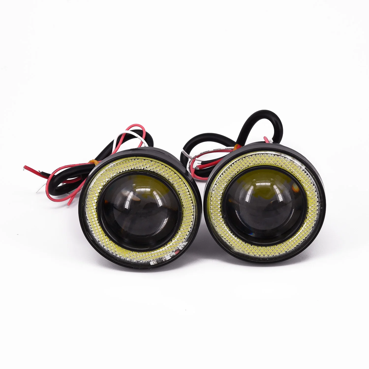 

2 Pcs COB 2.5" Universal Projector LED Fog Lights Lamps Halo Angel Eyes Rings