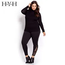 HYH HAOYIHUI 2019 Big Size New Fashion Women Basic Solid Casual Slim Pants Lace Patchwork Plus Size Pants 3XL 4XL 5XL 6XL цена HYH HAOYIHUI 2019 Big Size New Fashion Women Basic Solid Casual Slim Pants Lace Patchwork Plus Size Pants 3XL 4XL 5XL 6XL цены онлайн