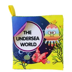 Новинка 2017 года мультяшная ткань развития ребенка интеллект узнать изображение познать книга подводный мир levert Dropship Oct 25