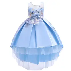 D0057 новая модная одежда для девочек 2019 г., детское платье, асимметричные платья принцессы, платье для девочек, бальное платье