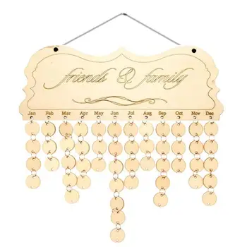 

DIY Wooden Birthday Calendar Sign Special Dates Planner Board Hanging Calendar Wall Calendar Home Decoration Gifts