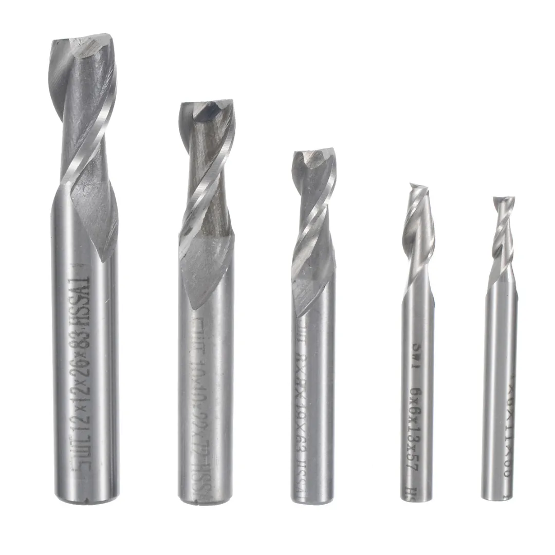 1pc Cnc Drill Bits 2 Flute Straight Shank End Mill Cutter Router Cnc