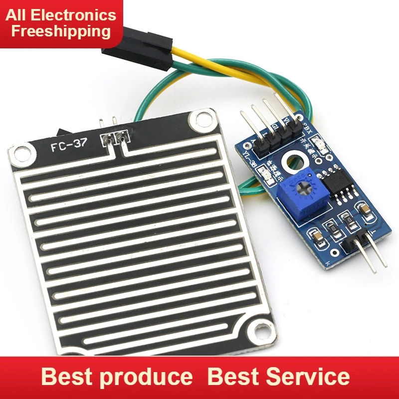 

Snow/Raindrops Detection Sensor Module Rain Weather Module Humidity For Arduino