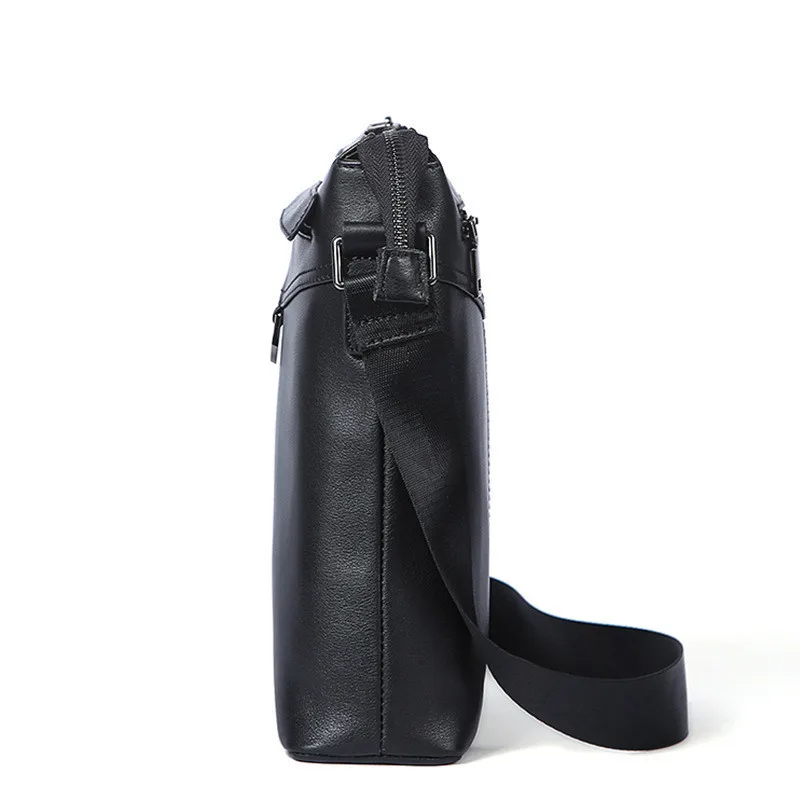 Модная мужская сумка через плечо из натуральной кожи, черные маленькие сумки через плечо, роскошные дизайнерские высококачественные деловые сумки для мужчин, дорожная сумка