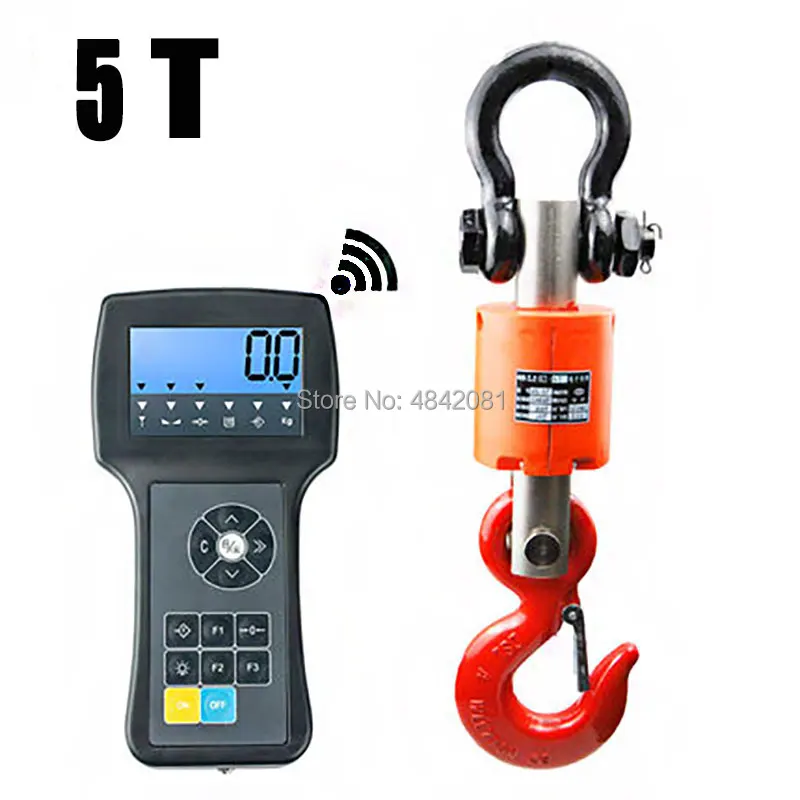 

5T Wireless electronic scales hanging pounds hooks scale hanging wireless driving scale hand-held scales