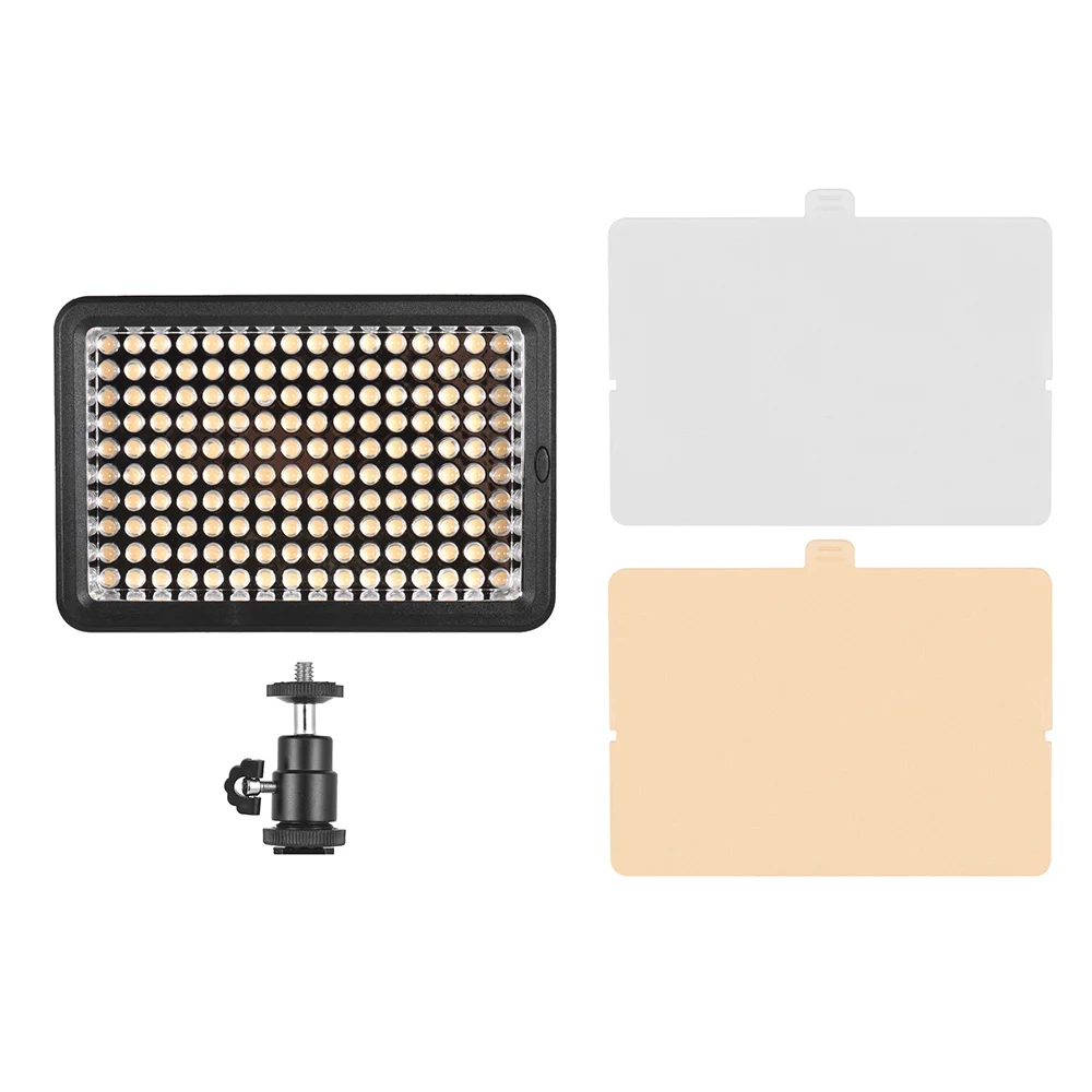Andoer Dimmable ультра 160 видео свет 5600K фотография Свет w/цветные фильтры для Canon Nikon Sony