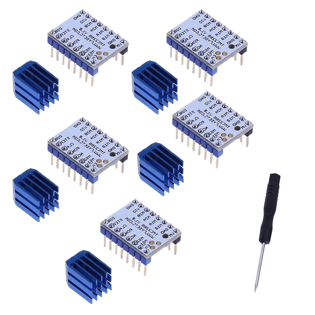 

5Pcs TMC2208 v1.0 Stepper Motor Mute Driver Stepstick Power Tube Driver