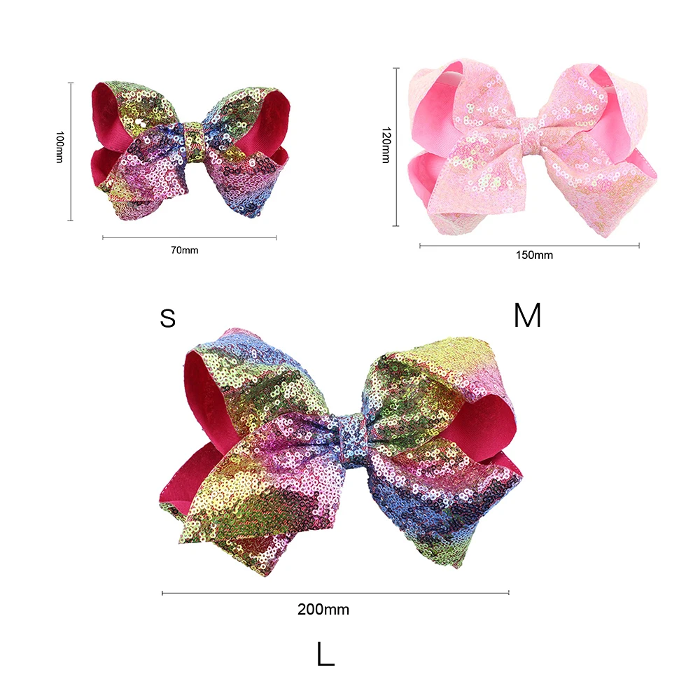 Детские Симпатичные шпильки для девочек, милые аксессуары для волос с бантом, блестящий глиттер, банты, размер/М/Л