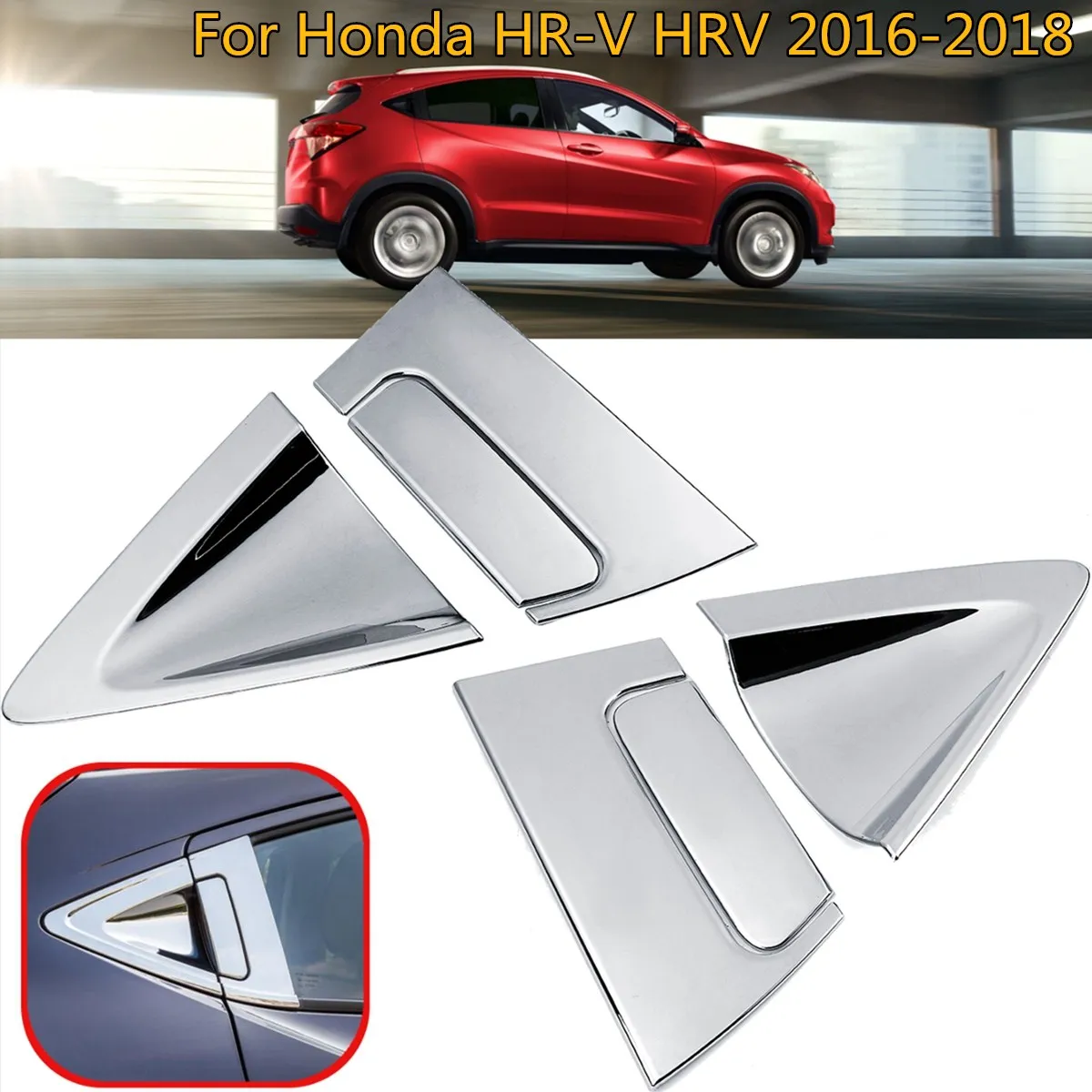 Для Honda Vezel HR V HRV 2016 2018 автомобильные аксессуары 6 шт. ABS хромированный/углеродное