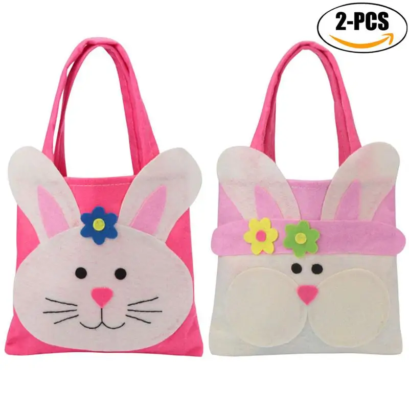 

2Pcs Easter Mother's Day Candy Gift Bag Set Cute Rabbit Pattern Easter Gift Bag Easter Mother's Day Tote Bag For Candy