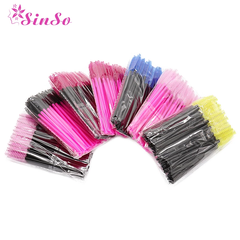 

1-50pcs/lot Eyelash Brush Disposable Comb Mascara Wands Eye Lashes Extension Applicator Spoolers famale Makeup Tools Accessories