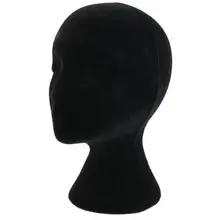 Feminino styrofoam manequim preto peruca óculos chapéu expositor popular espuma cabeça modelo suportes de armazenamento branco 1pc