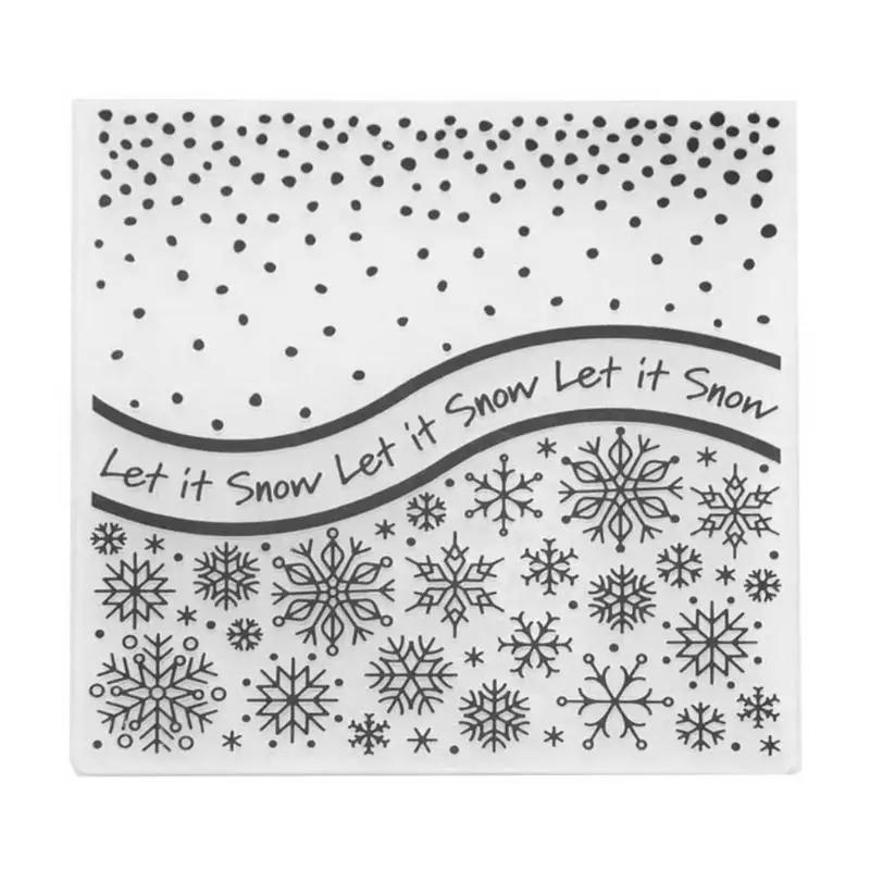 

DIY Scrapbooking Plastic Embossing Template Folder Stencil Snowflakes Love Printed for Album Cards Fondant Decorating Tool