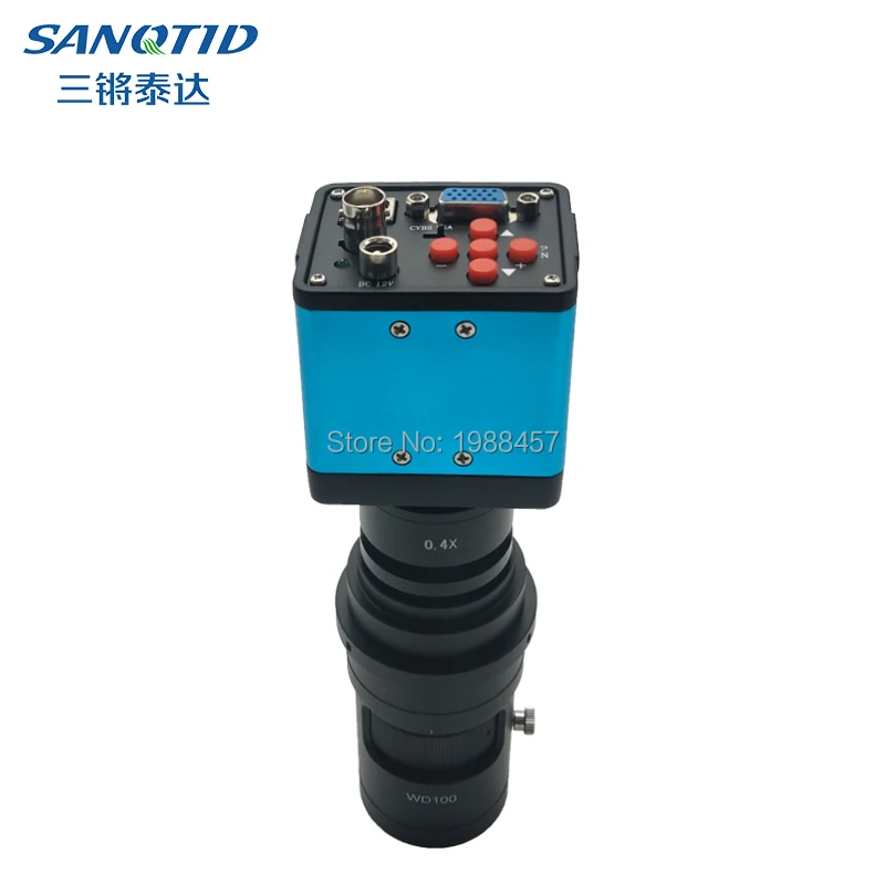 Видеокамера микроскоп HD 1080P 2.0MP VGA USB BNC AV с выходным интерфейсом и объективом 0.4X