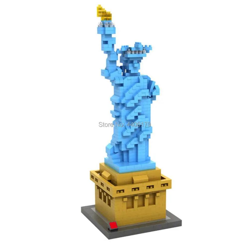 

LegoINGlys creators city Street view Statue of Liberty New York United States micro diamond building block model brick toys gift