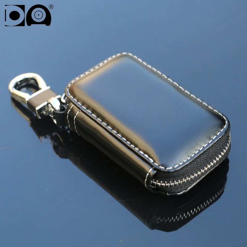 Black Car Key Holder Wallets Cow Leather for TOYOTA HONDA NISSAN HYUNDAI KIA BMW FORD OPEL SUBARU PEUGEOT FIAT CITROEN MAZDA | Багаж и