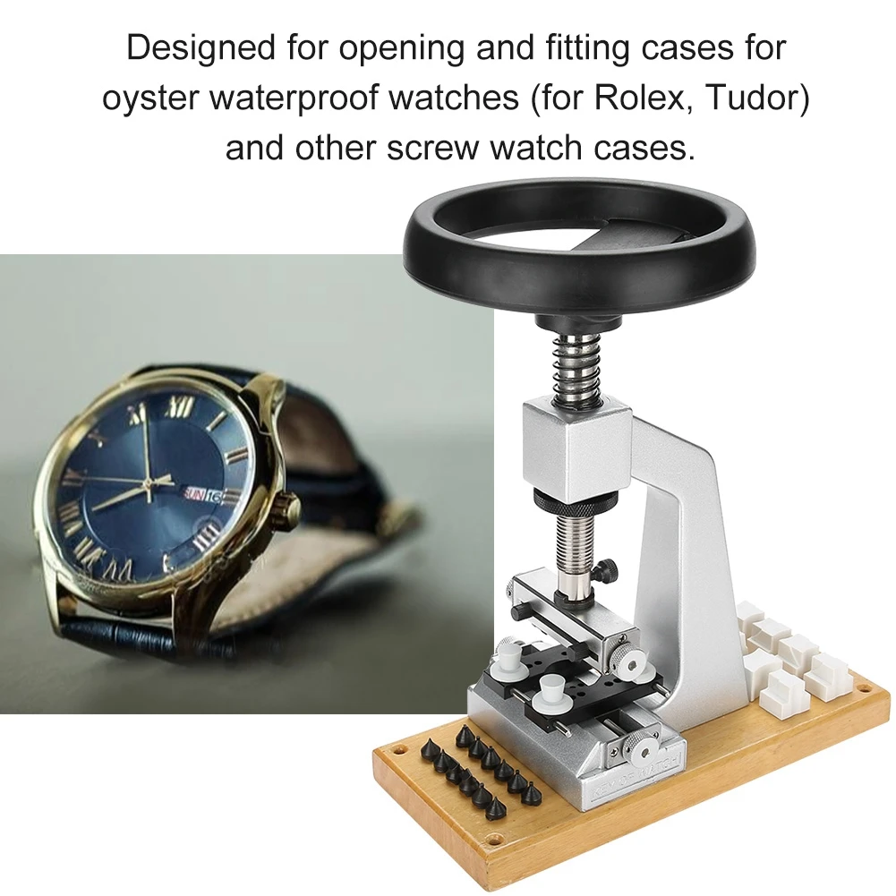 5700 Bench Watch Cases Opener Wristwatch Tool Back with 6 Dies For Rolex | Наручные часы