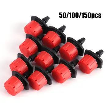 

50/100/150pcs Garden Irrigation Misting Micro Flow Dripper Drip Head 1/4'' Hose Watering Flow Dripper Plant Tools fashion hot