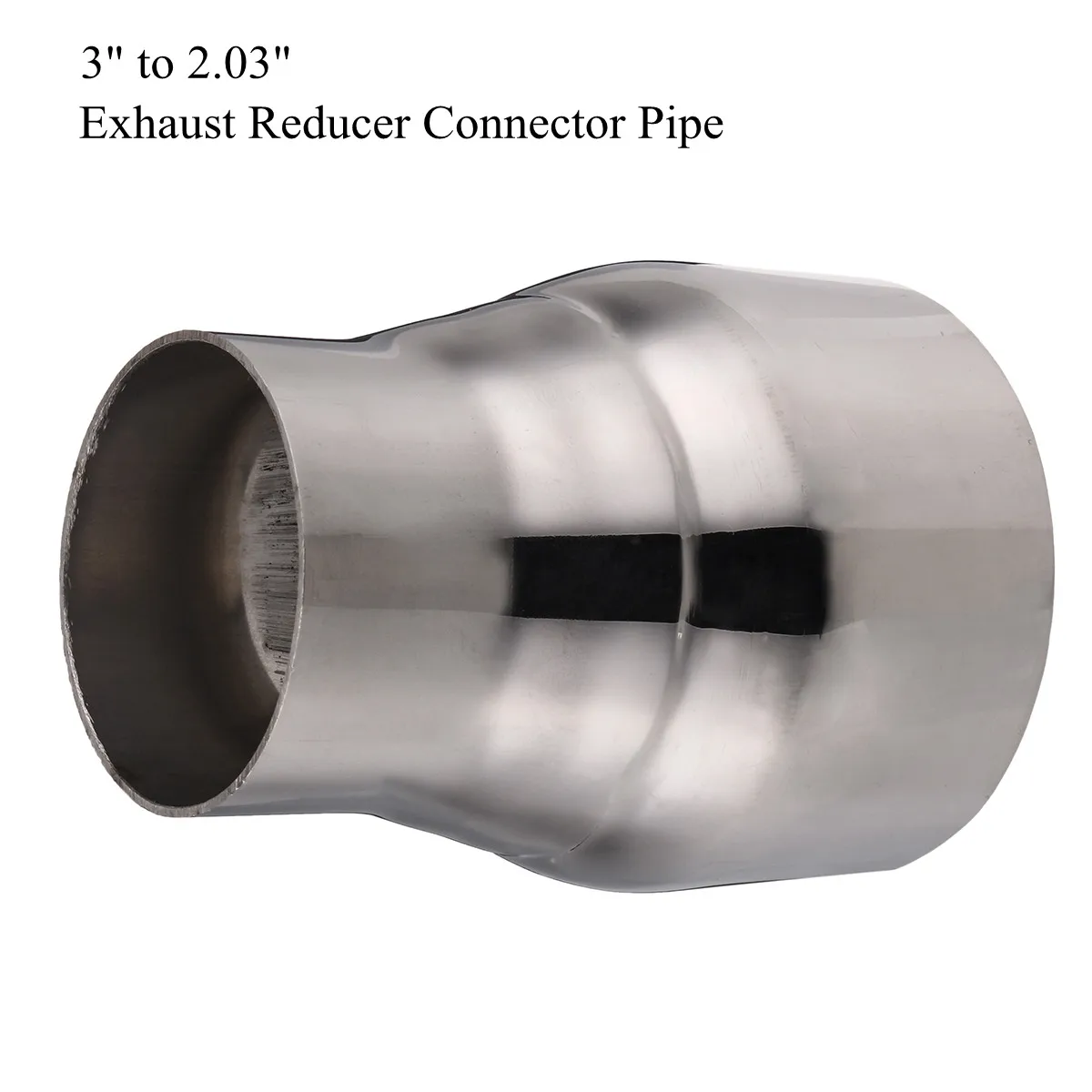 

3'' to 2.03'' Stainless Steel Flared Exhaust Reducer Connector Pipe Adapter Tube 76.2mm to 51.6mm