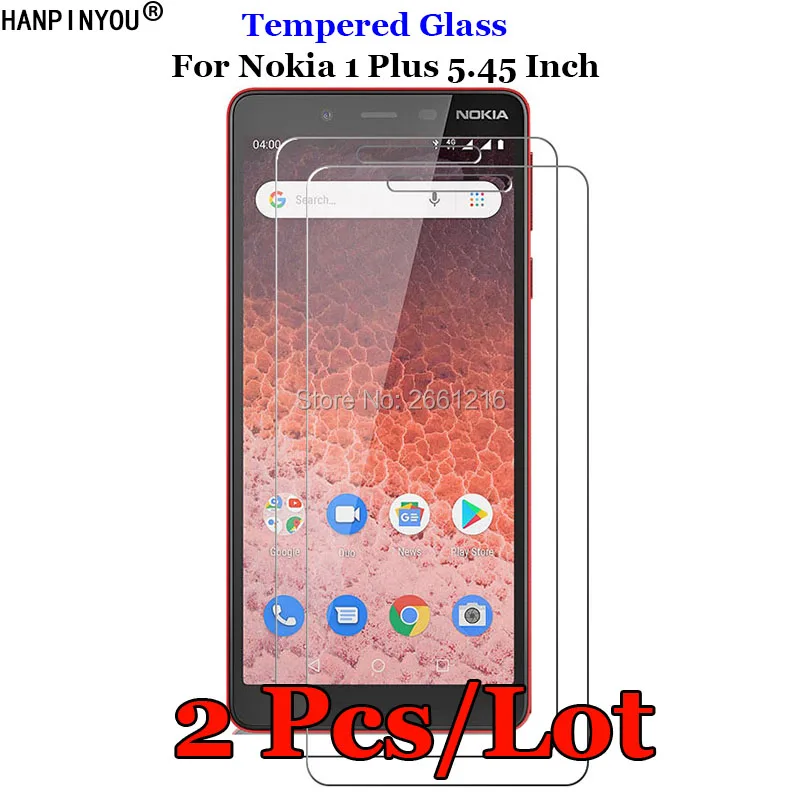 2 шт./лот для Nokia 1 + закаленное стекло 9H 2.5D Премиум Защитная пленка экрана Plus 5 45&quot |