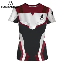 NADANBAO Quantum Realm косплей женская футболка эндшпиль футболка 3D супергерой Железный костюм для женщин плюс размер