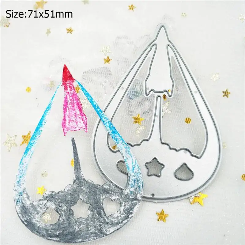

Halloween Water Drop Rocket Metal Cutting Dies Set Embossing Stencils for Scrapbooking/Photo Stamp DIY Craft Album Paper Card