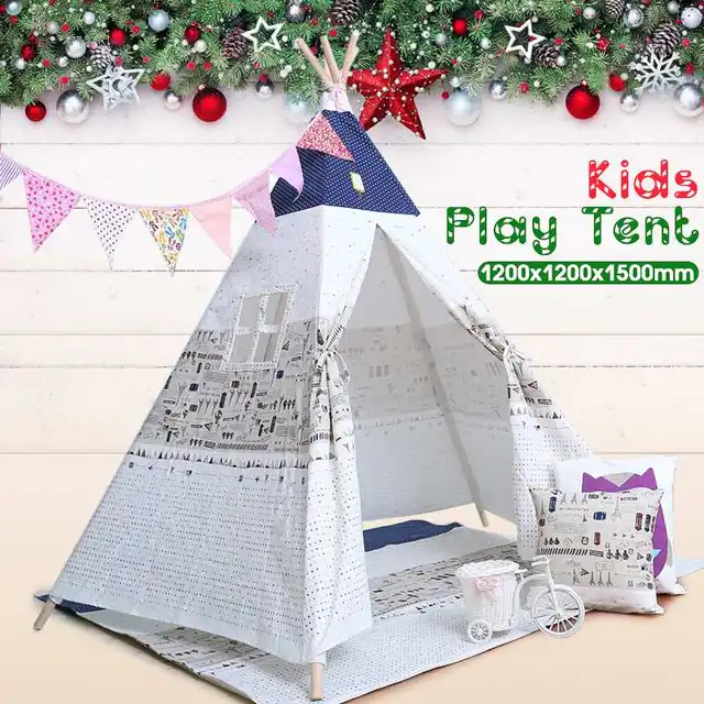 Best Offers SGODDE Pet Tents Outdoor Wigwan Large Kids Play Tent Teepee Tipi Portable Folding Camping Outdoor Indoor Outdoor Puppies House
